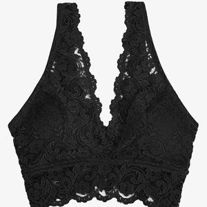 Smart & Sexy Womens Signature Lace Deep V Bralette in Large